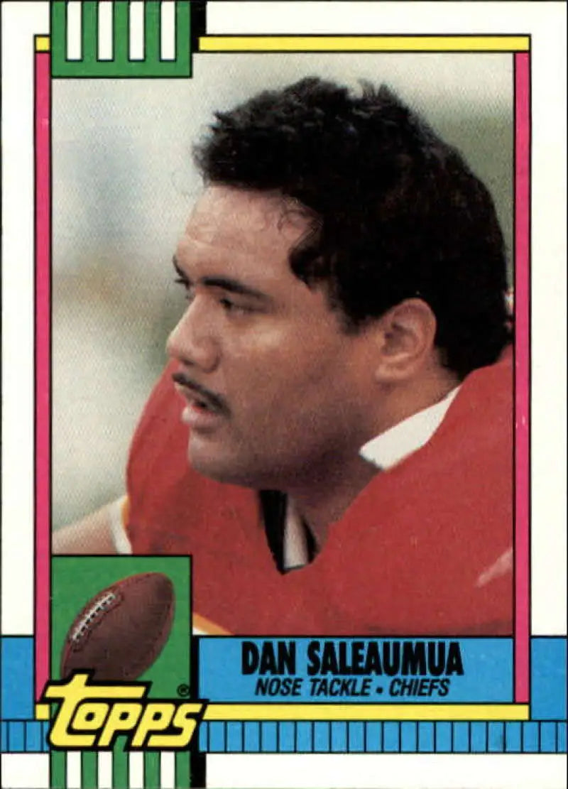 1990 Topps #249 Dan Saleaumua EX Excellent Kansas City Chiefs Football Card