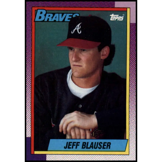 1990 Topps #251 Jeff Blauser NM-MT Atlanta Braves Baseball Card - Baseball Card Single