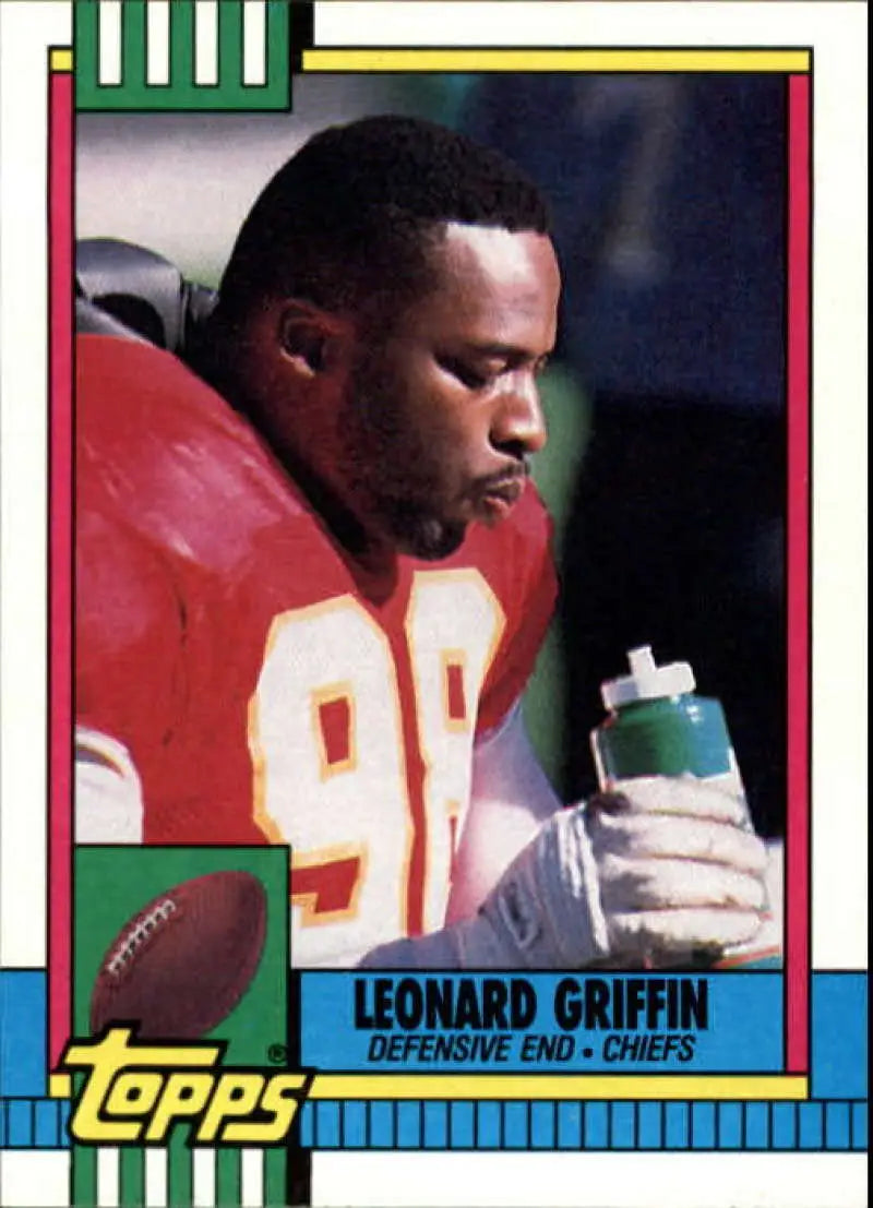 1990 Topps #251 Leonard Griffin EX Excellent Kansas City Chiefs Football Card - Football Card Single