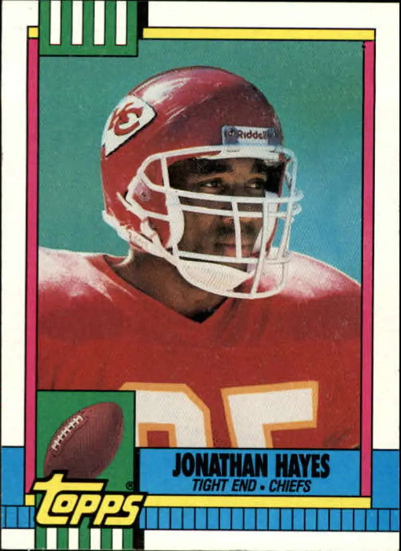 1990 Topps #252 Jonathan Hayes EX Excellent Kansas City Chiefs Football Card - Football Card Single