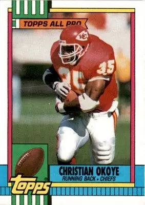 1990 Topps #253b Christian Okoye - Football Card Single