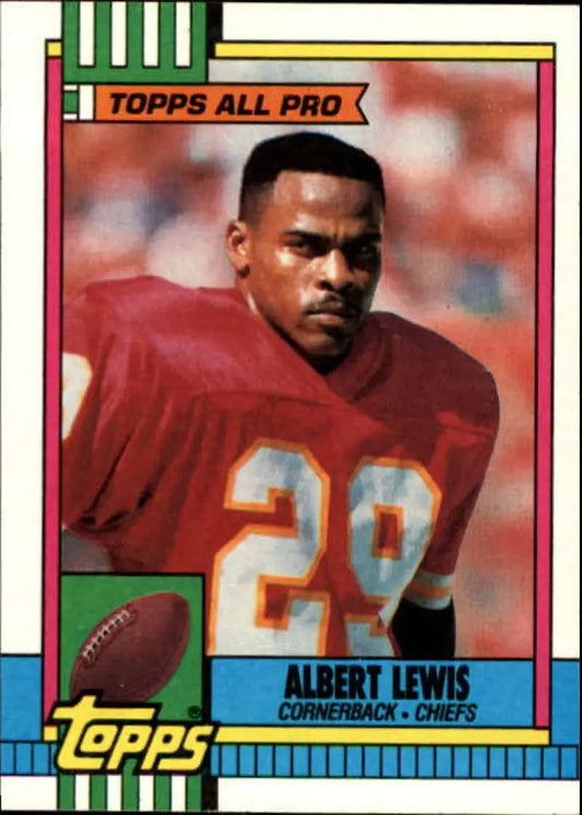 1990 Topps #254 Albert Lewis EX Excellent Kansas City Chiefs Football Card