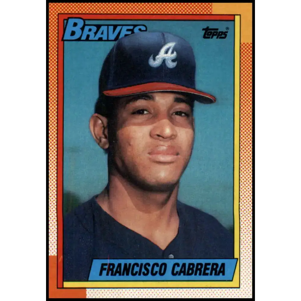 1990 Topps #254 Francisco Cabrera NM-MT Atlanta Braves Baseball Card - Baseball Card Single