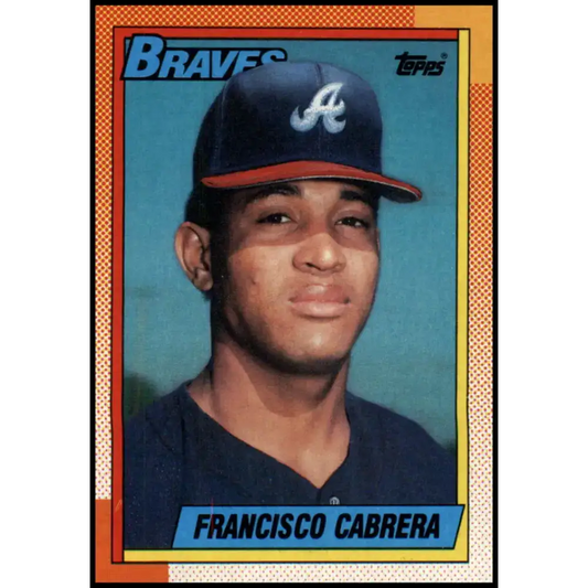 1990 Topps #254 Francisco Cabrera NM-MT Atlanta Braves Baseball Card - Baseball Card Single