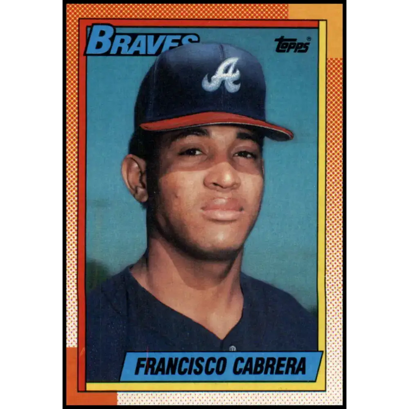 1990 Topps #254 Francisco Cabrera NM-MT Atlanta Braves Baseball Card - Baseball Card Single