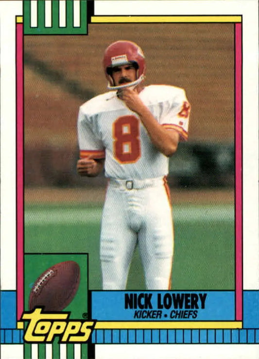 1990 Topps #255 Nick Lowery EX Excellent Kansas City Chiefs Football Card