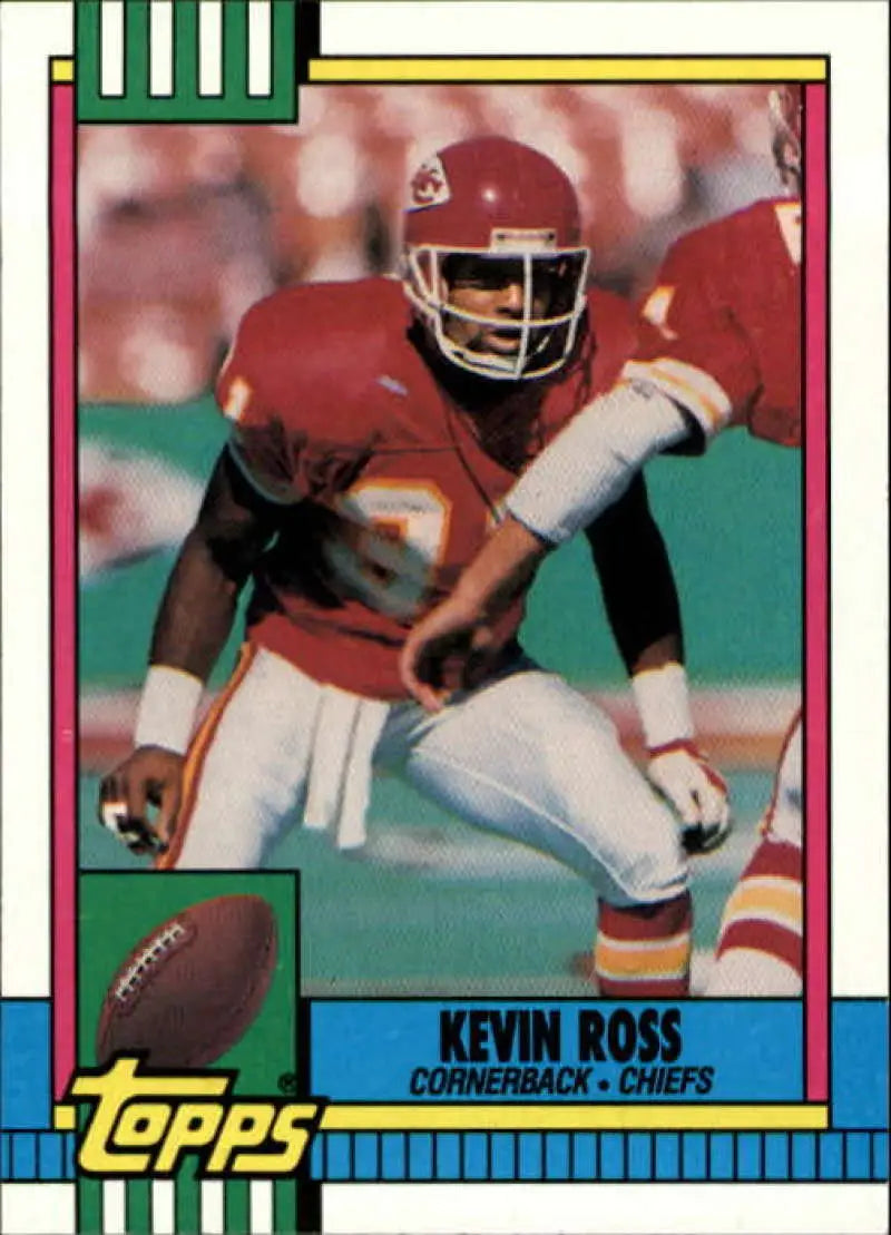 1990 Topps #256 Kevin Ross EX Excellent Kansas City Chiefs Football Card - Football Card Single