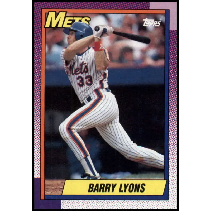 1990 Topps #258 Barry Lyons NM-MT New York Mets Baseball Card - Baseball Card Single