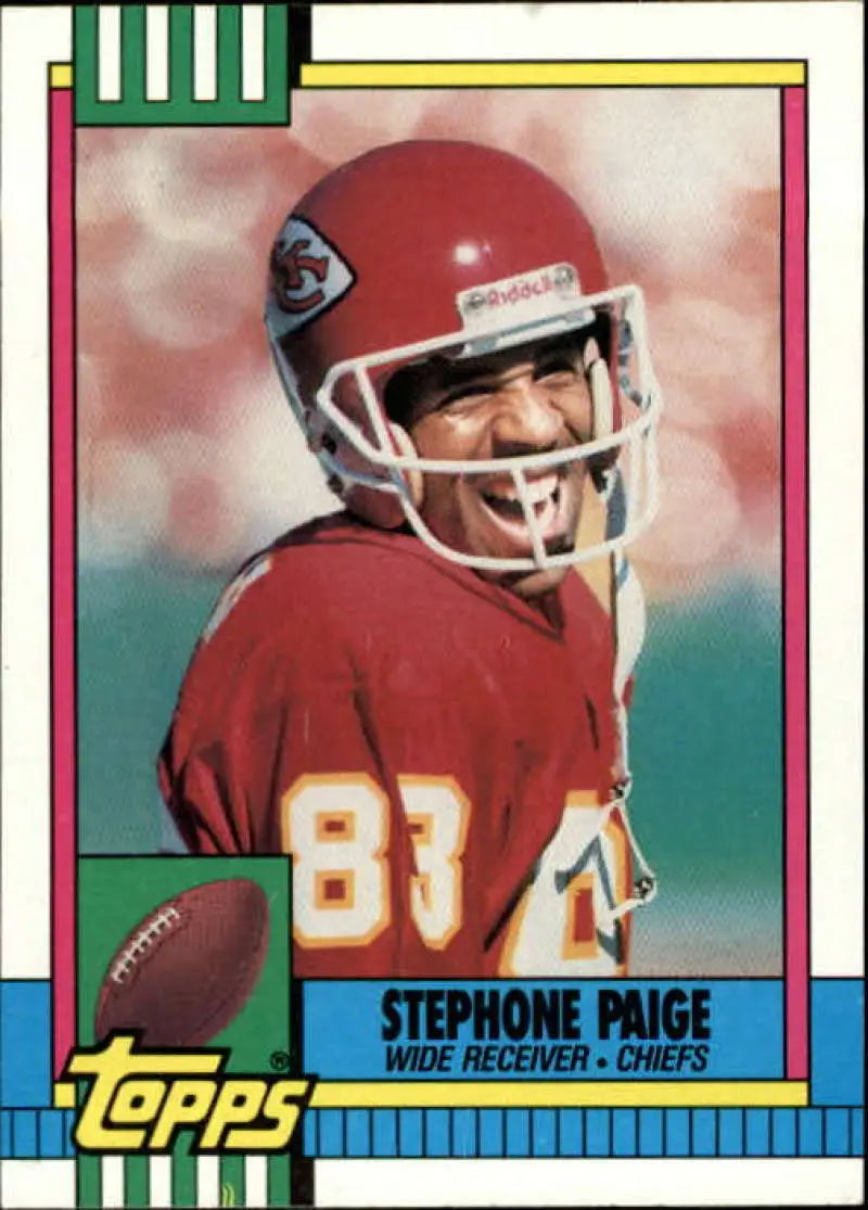 1990 Topps #258 Stephone Paige EX Excellent Kansas City Chiefs Football Card - Football Card Single