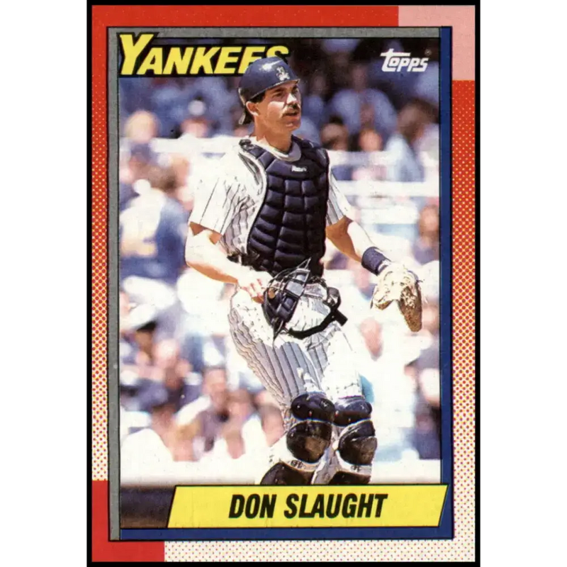 1990 Topps #26 Don Slaught NM-MT New York Yankees Baseball Card - Baseball Card Single