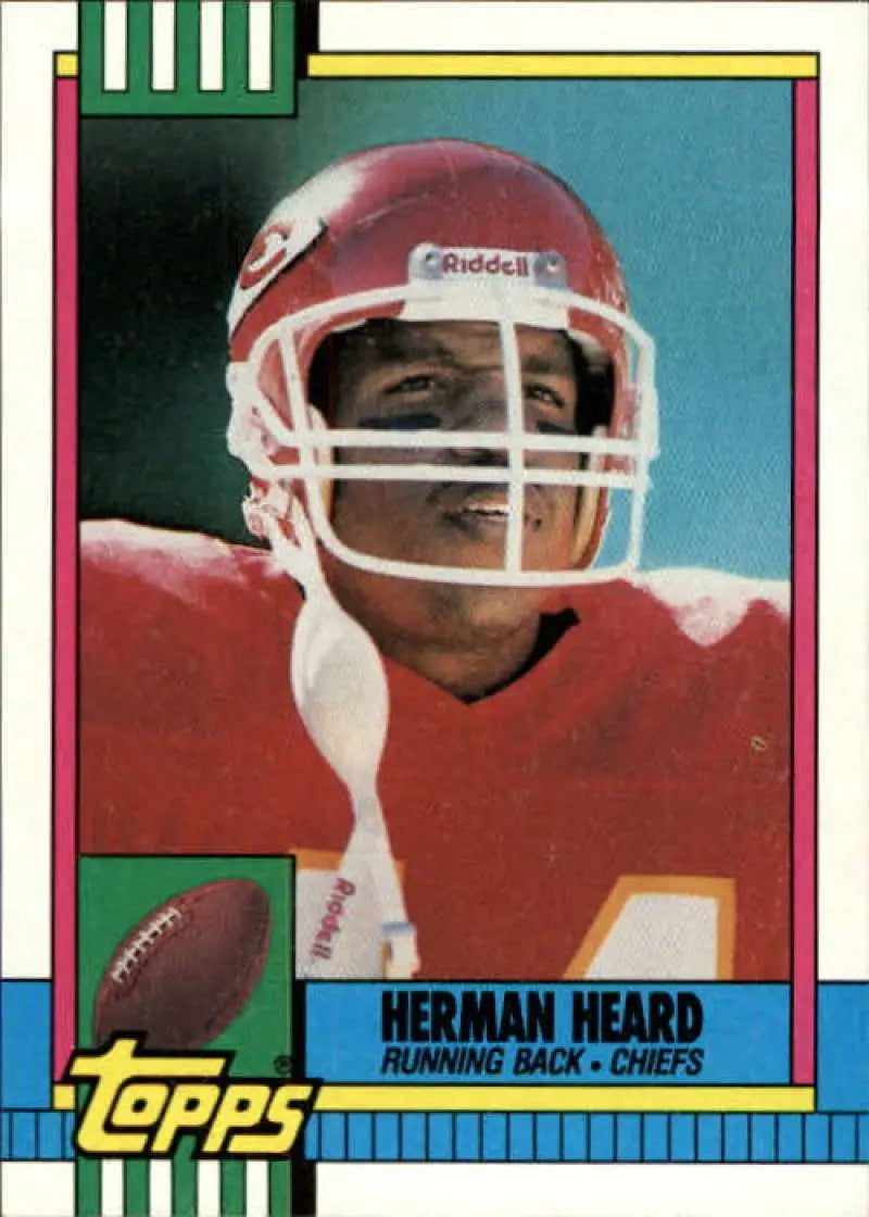 1990 Topps #260 Herman Heard EX Excellent Kansas City Chiefs Football Card - Football Card Single