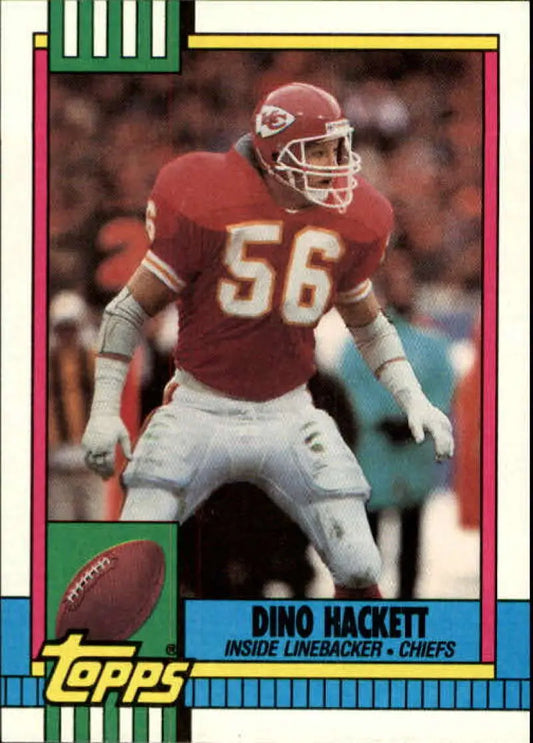 1990 Topps #262 Dino Hackett EX Excellent Kansas City Chiefs Football Card