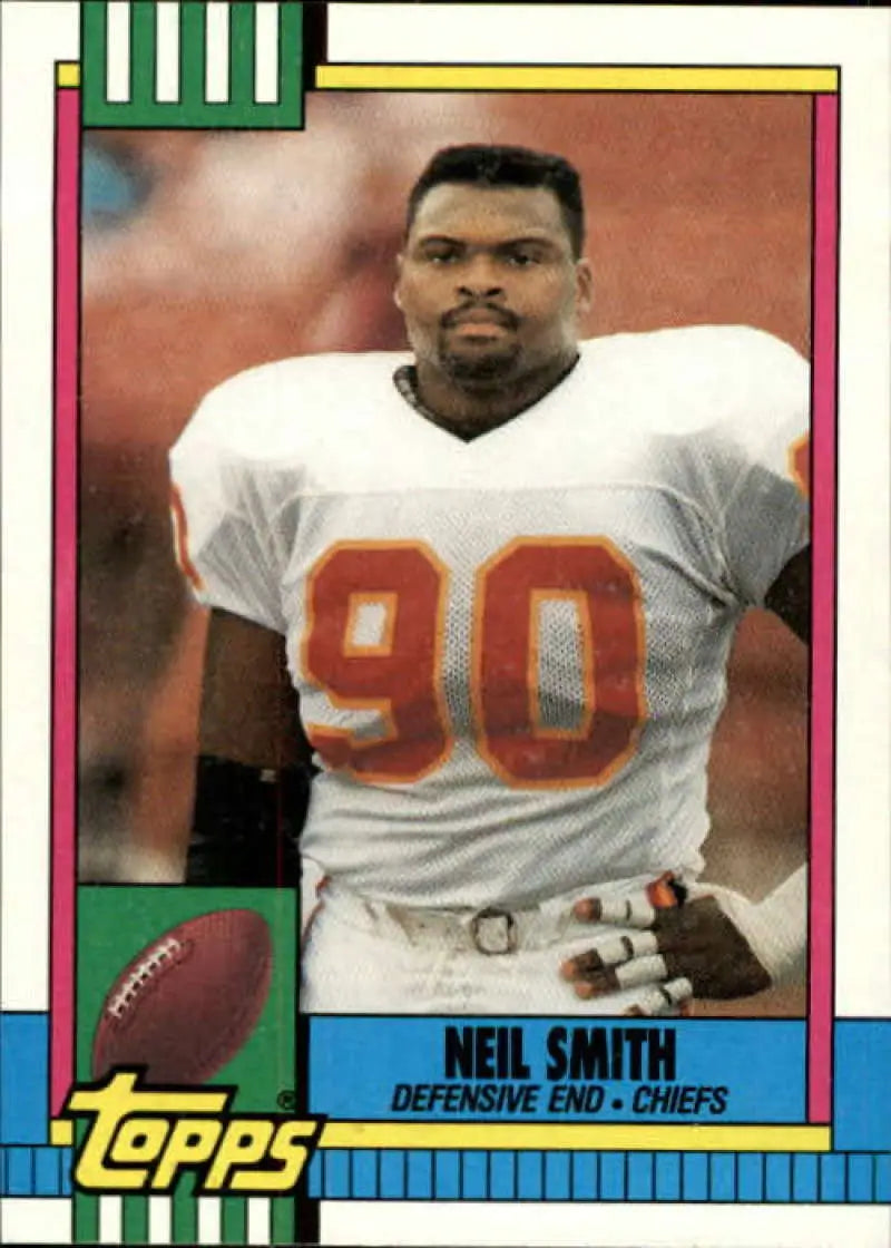 1990 Topps #263 Neil Smith EX Excellent Kansas City Chiefs Football Card