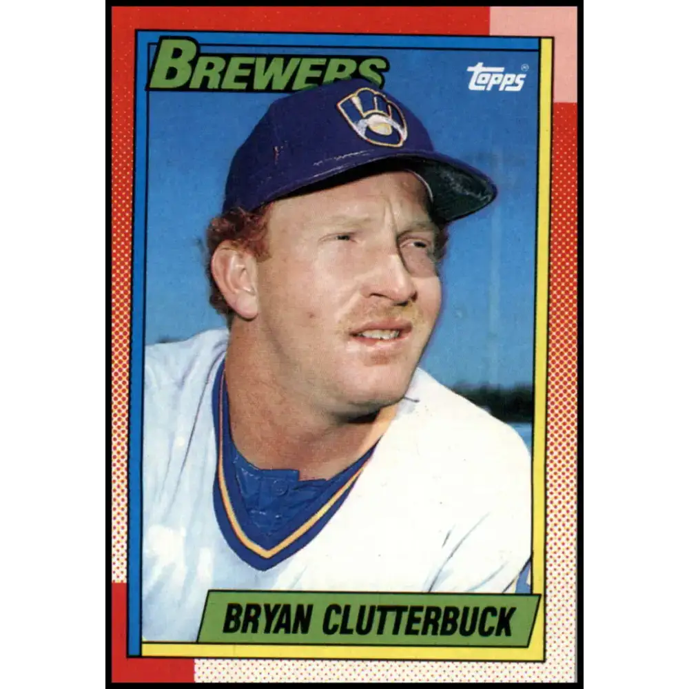 1990 Topps #264 Bryan Clutterbuck NM-MT Milwaukee Brewers Baseball Card - Baseball Card Single