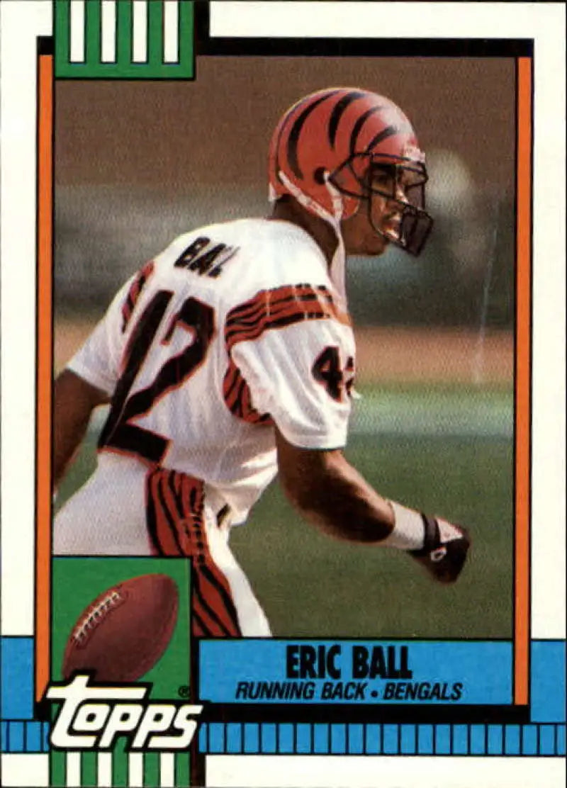 1990 Topps #266 Eric Ball EX Excellent Cincinnati Bengals Football Card - Football Card Single