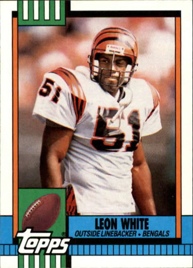 1990 Topps #267 Leon White EX Excellent Cincinnati Bengals Football Card - Football Card Single