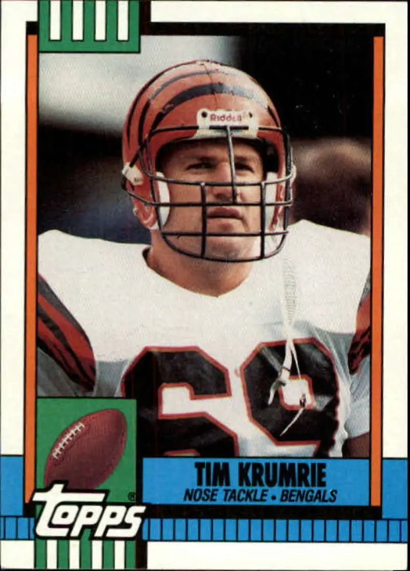1990 Topps #268 Tim Krumrie EX Excellent Cincinnati Bengals Football Card - Football Card Single