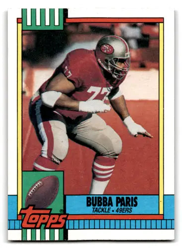 Bubba Paris NFL football card 1990 Topps original gloss mint 49ers collectible