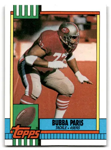 Bubba Paris football card with original gloss from 1990 Topps Mint 49ers series