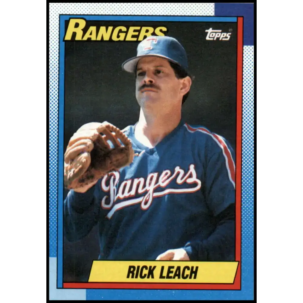 1990 Topps #27 Rick Leach NM-MT Texas Rangers Baseball Card - Baseball Card Single