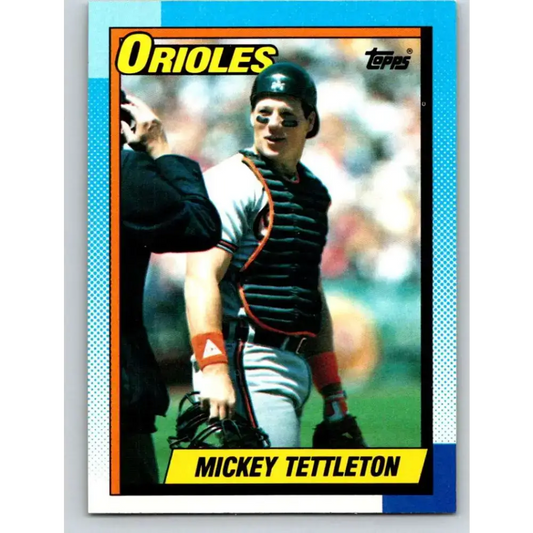 1990 Topps #275 Mickey Tettleton NM-MT Baltimore Orioles Baseball Card - Baseball Card Single