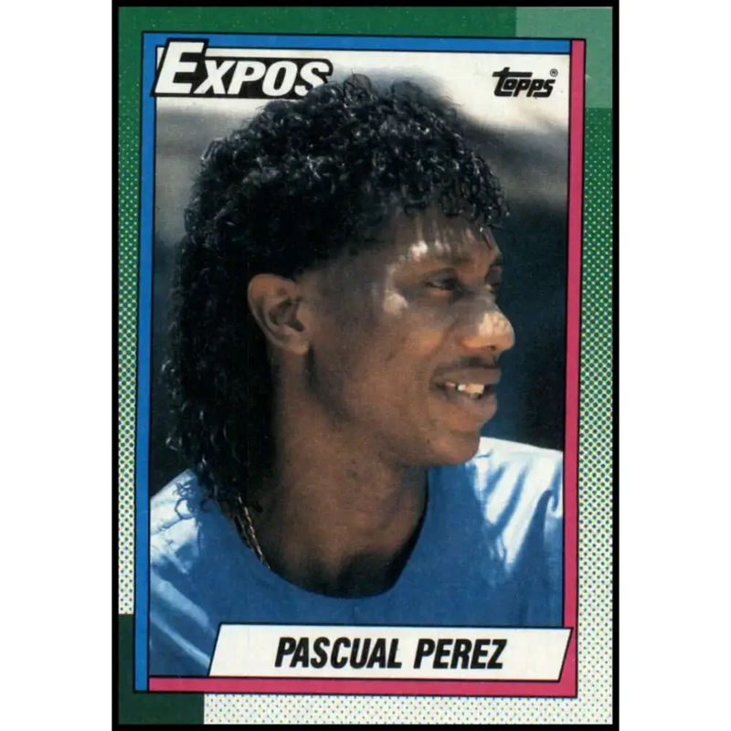 1990 Topps #278 Pascual Perez NM-MT Montreal Expos Baseball Card - Baseball Card Single