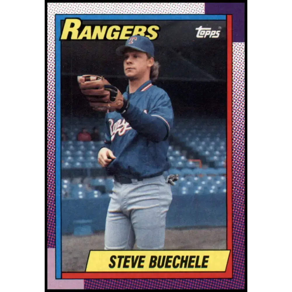 1990 Topps #279 Steve Buechele NM-MT Texas Rangers Baseball Card - Baseball Card Single