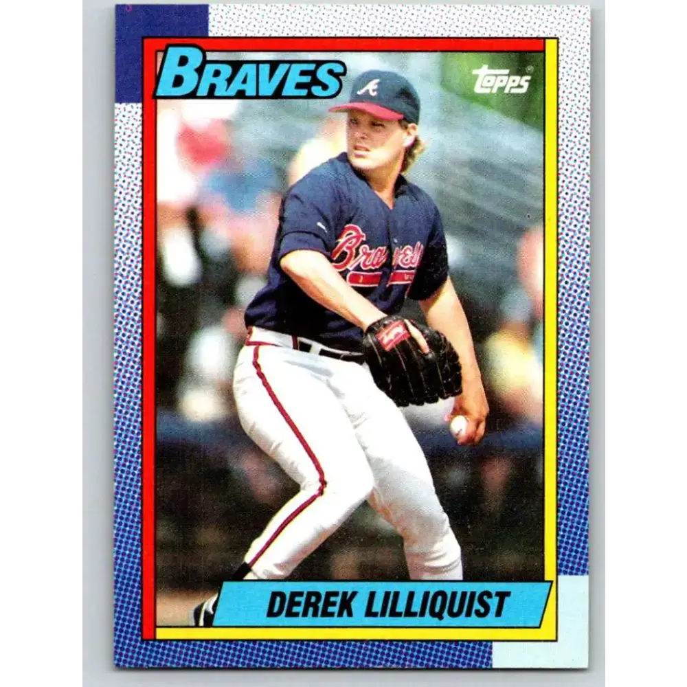 1990 Topps #282 Derek Lilliquist NM-MT Atlanta Braves Baseball Card - Baseball Card Single