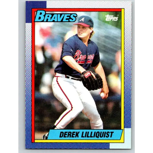 1990 Topps #282 Derek Lilliquist NM-MT Atlanta Braves Baseball Card - Baseball Card Single