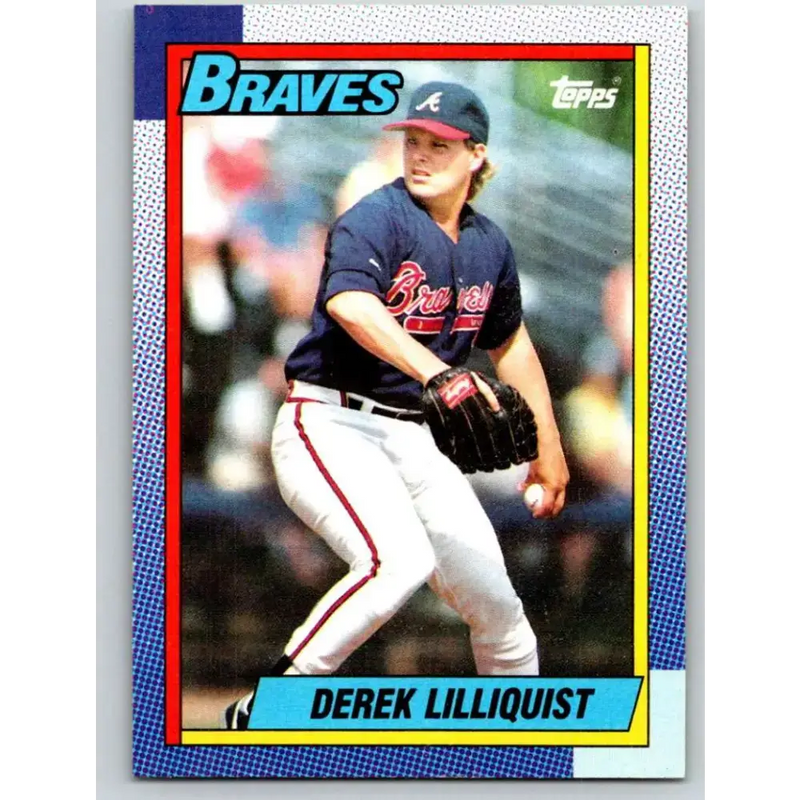 1990 Topps #282 Derek Lilliquist NM-MT Atlanta Braves Baseball Card - Baseball Card Single