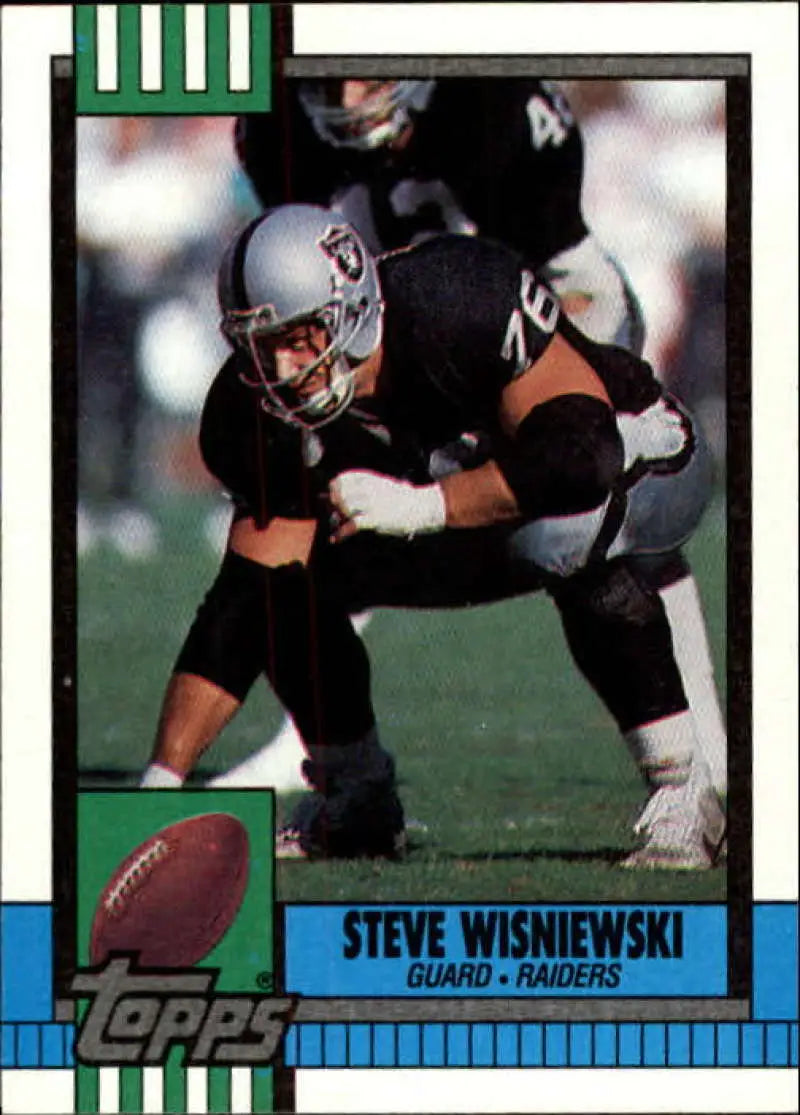 1990 Topps #282 Steve Wisniewski EX Excellent Los Angeles Raiders Football Card - Football Card Single