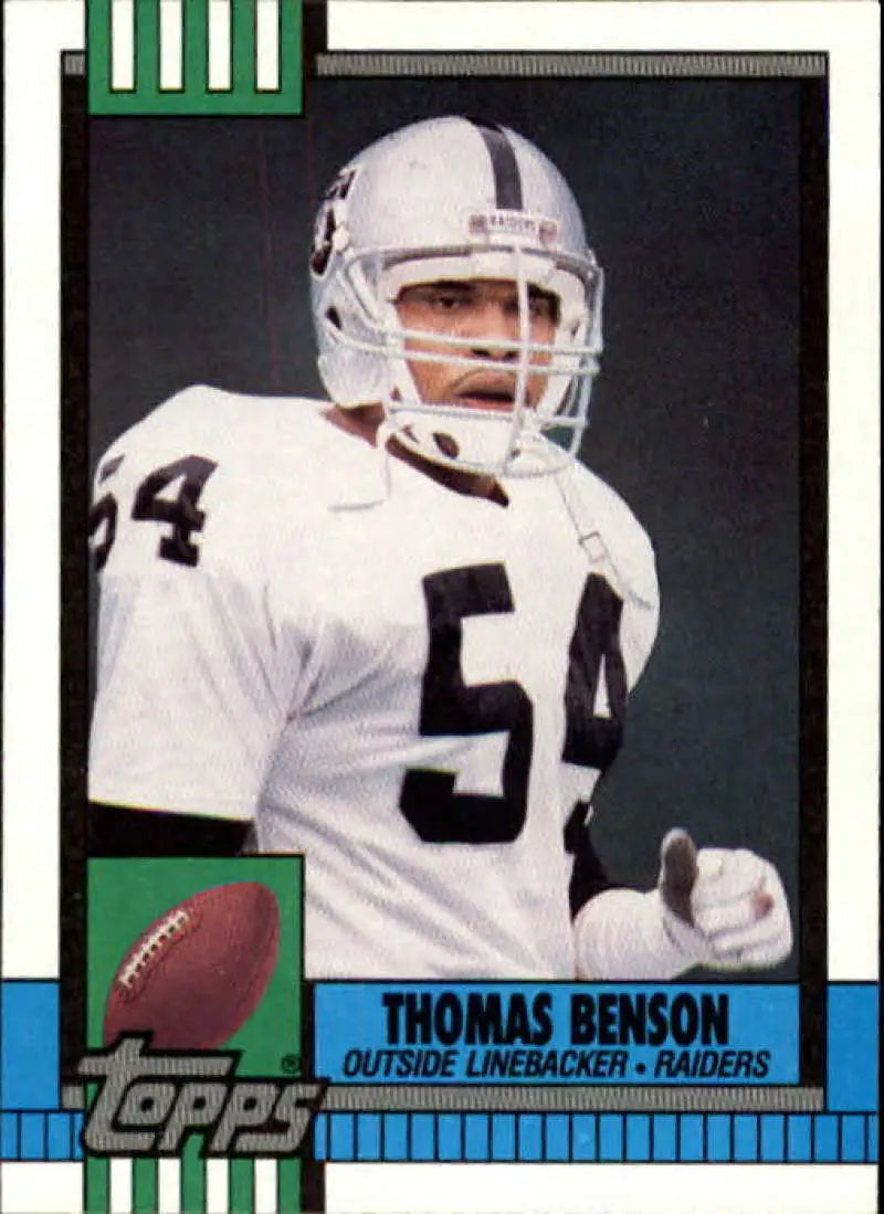 1990 Topps #287 Thomas Benson EX Excellent RC Rookie Los Angeles Raiders Football Card - Football Card Single