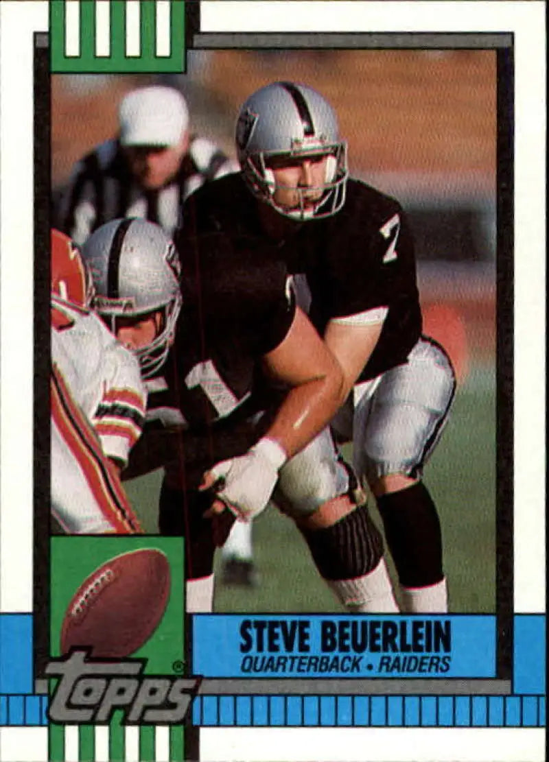 1990 Topps #291 Steve Beuerlein EX Excellent Los Angeles Raiders Football Card - Football Card Single