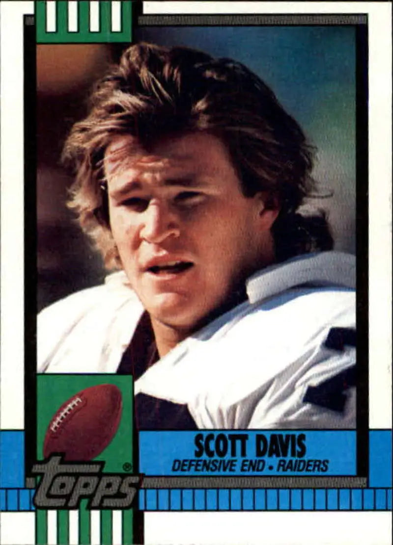 1990 Topps #292 Scott Davis EX Excellent Los Angeles Raiders Football Card - Football Card Single