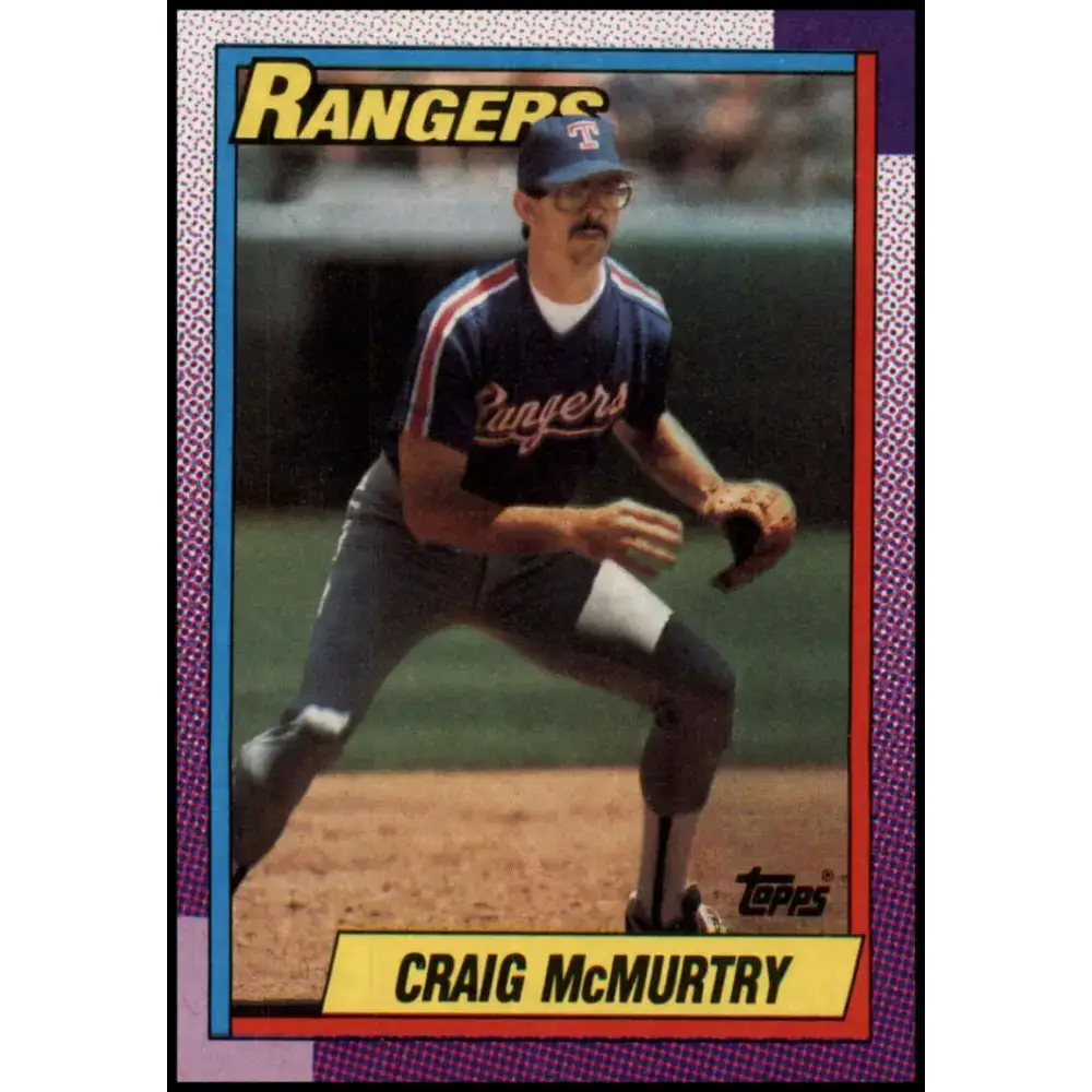 1990 Topps #294 Craig McMurtry NM-MT Texas Rangers Baseball Card - Baseball Card Single