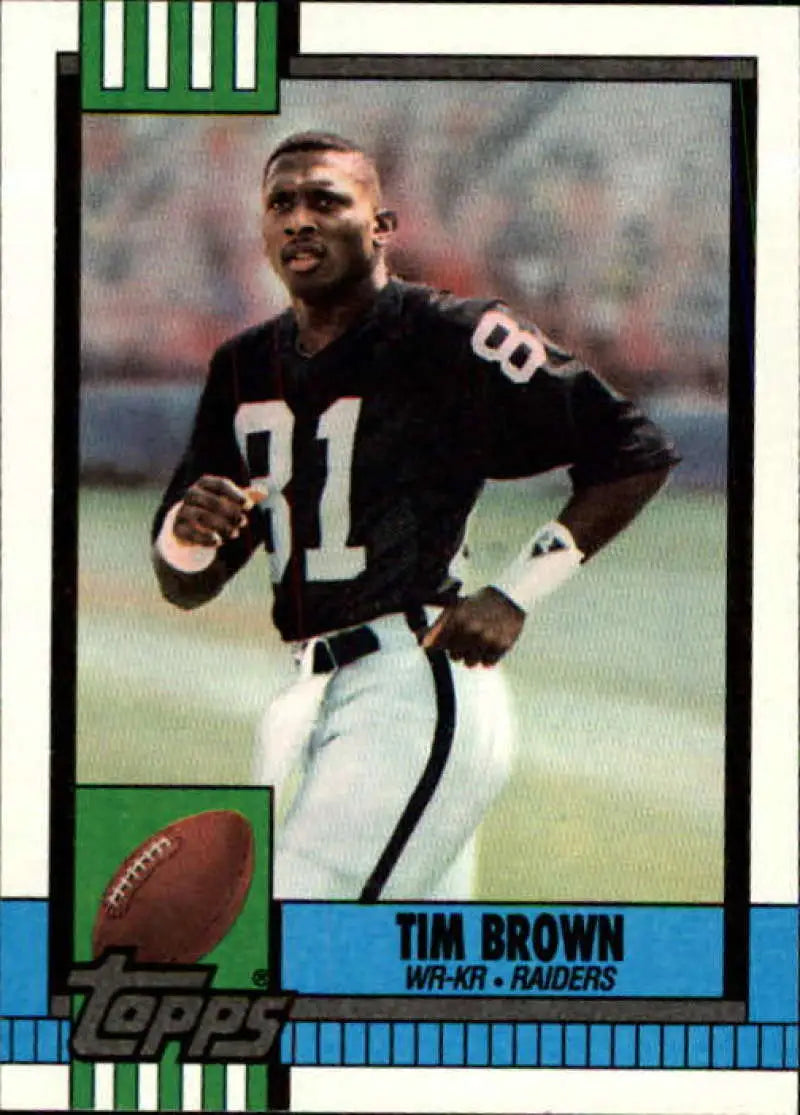 1990 Topps #295 Tim Brown EX Excellent Los Angeles Raiders Football Card - Football Card Single