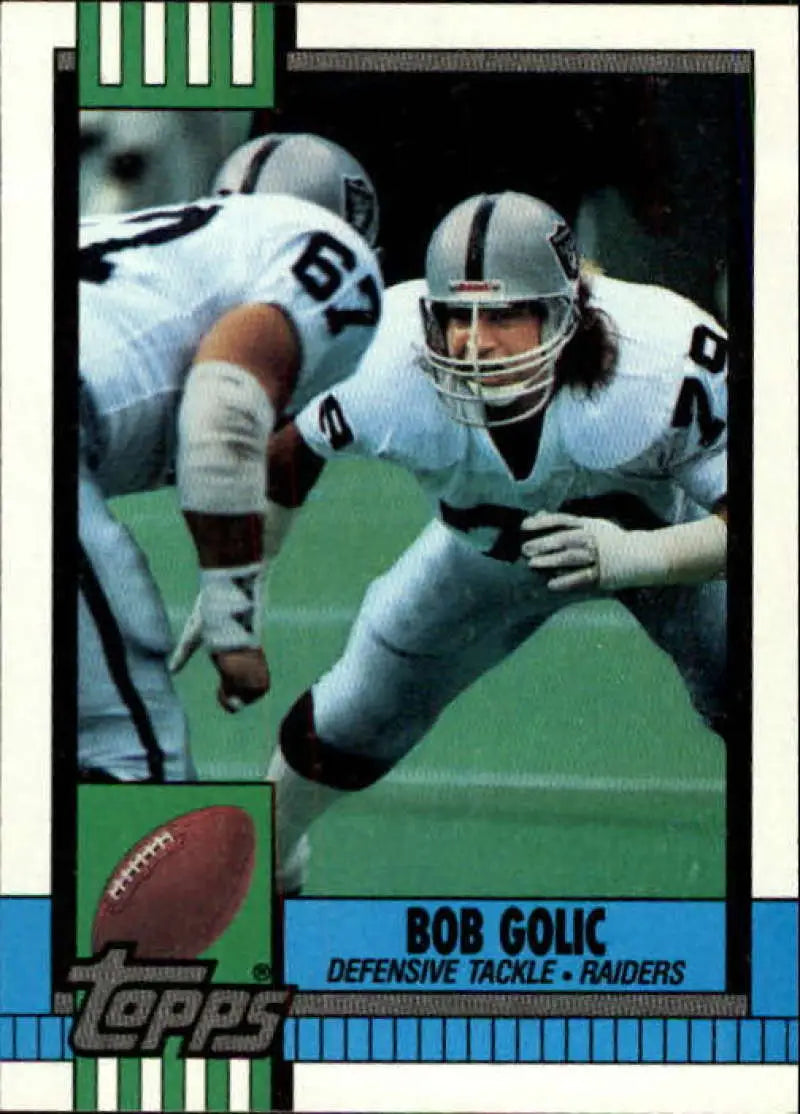 1990 Topps #296 Bob Golic EX Excellent Los Angeles Raiders Football Card - Football Card Single