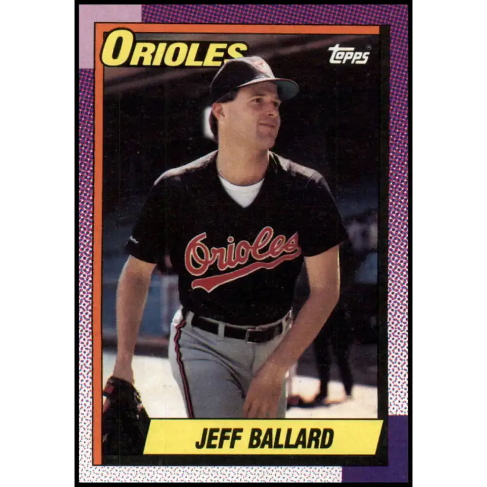 1990 Topps #296 Jeff Ballard NM-MT Baltimore Orioles Baseball Card - Baseball Card Single