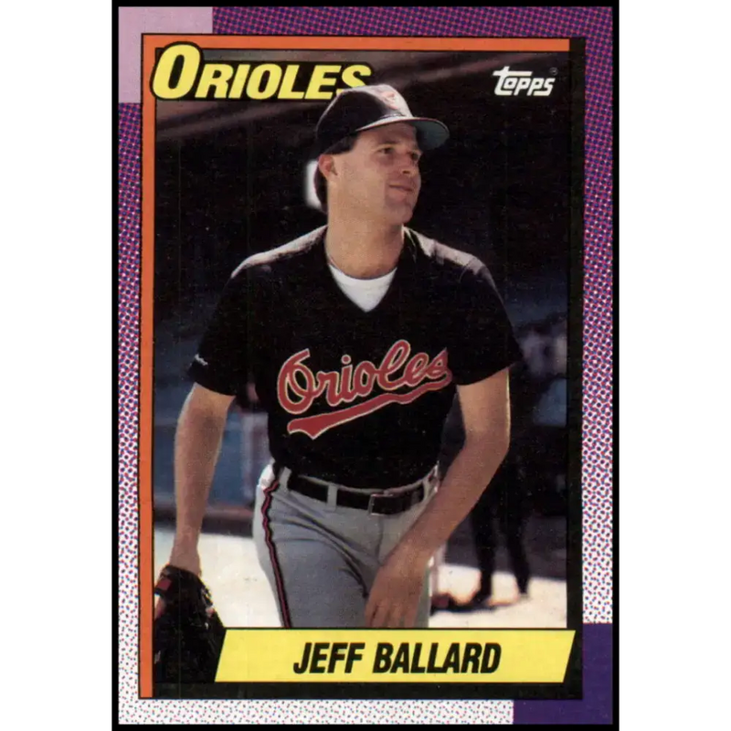 1990 Topps #296 Jeff Ballard NM-MT Baltimore Orioles Baseball Card - Baseball Card Single
