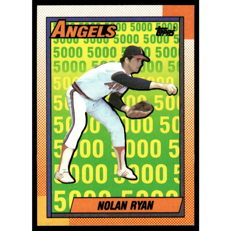 1990 Topps #3 Nolan Ryan EX/NM California Angels Baseball Card - Baseball Card Single