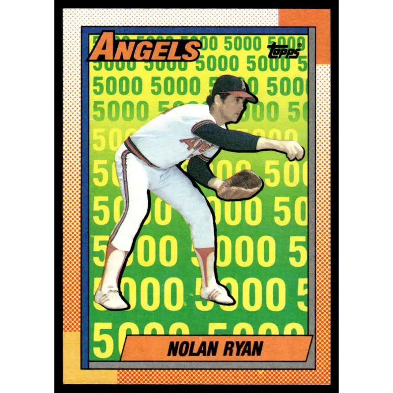 1990 Topps #3 Nolan Ryan EX/NM California Angels Baseball Card - Baseball Card Single