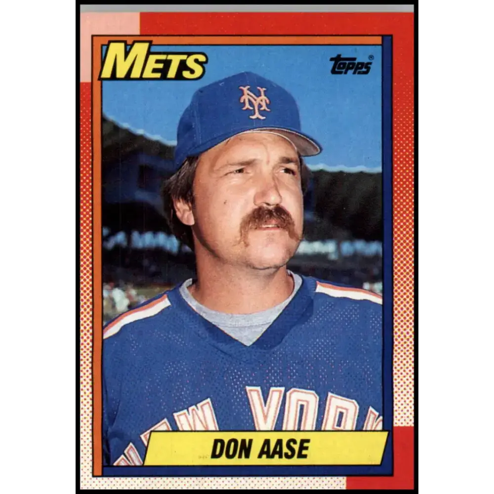 1990 Topps #301 Don Aase NM-MT New York Mets Baseball Card - Baseball Card Single