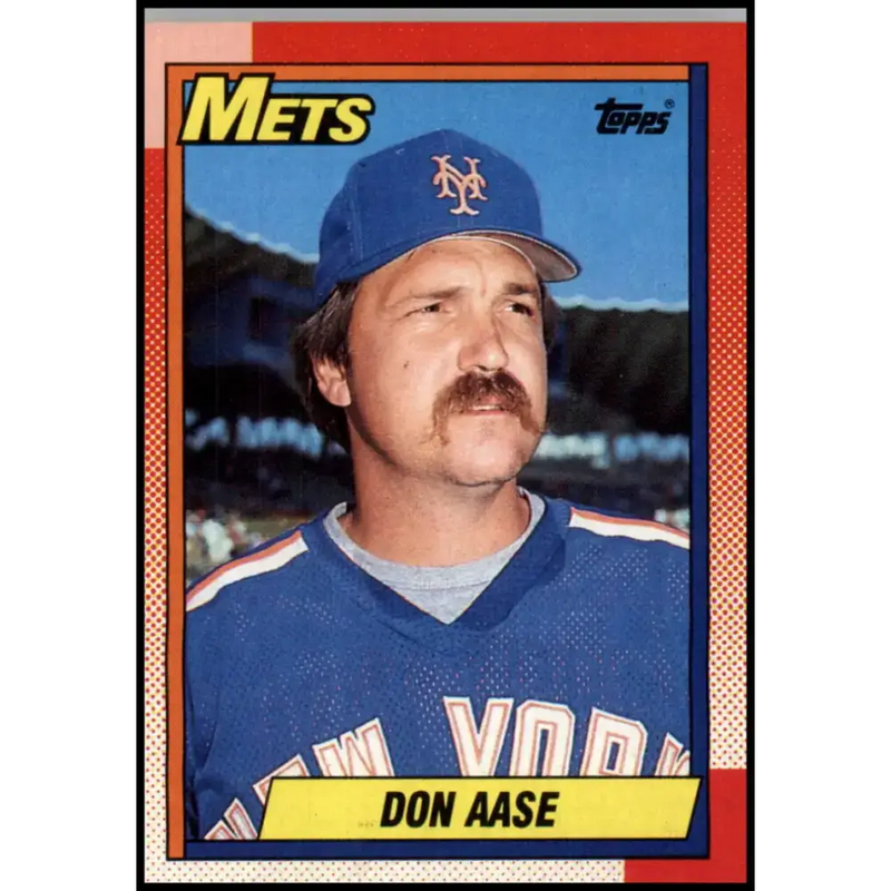 1990 Topps #301 Don Aase NM-MT New York Mets Baseball Card - Baseball Card Single