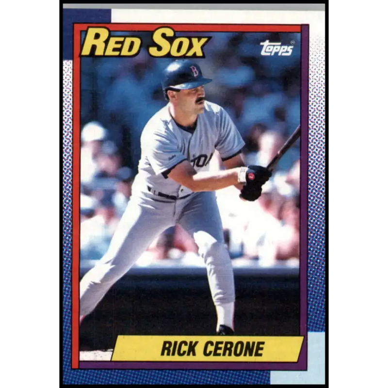 1990 Topps #303 Rick Cerone NM-MT Boston Red Sox Baseball Card - Baseball Card Single