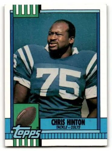 1990 Topps #304 Chris Hinton Indianapolis Colts Football Card original gloss ID:60303