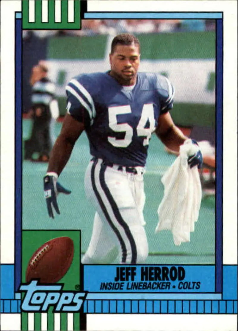 1990 Topps #306 Jeff Herrod EX Excellent RC Rookie Indianapolis Colts Football Card