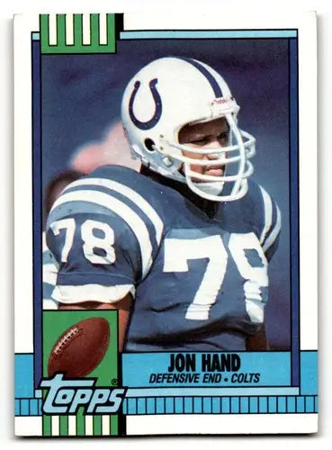 1990 Topps #308 Jon Hand Indianapolis Colts Football Cards ID:60295 - Football Card Single
