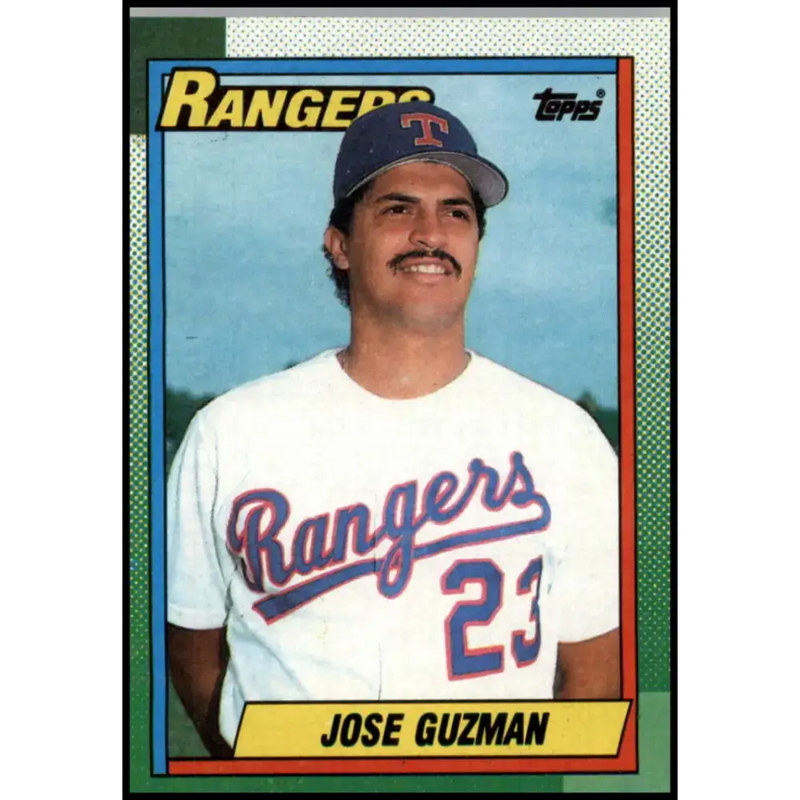1990 Topps #308 Jose Guzman NM-MT Texas Rangers Baseball Card - Baseball Card Single