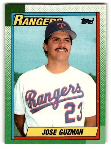 1990 Topps #308 Jose Guzman Texas Rangers Baseball Cards EX/NM ID:53733 - Baseball Card Single