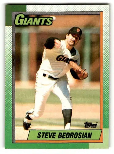 Original gloss of Steve Bedrosian San Francisco Giants baseball card from 1990 Topps